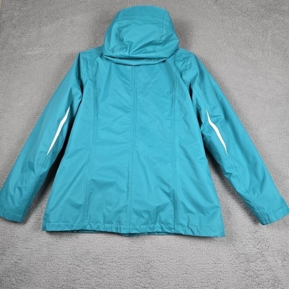 Gerry Jacket Womans Size L Green Fleece Lined Hooded Long Sleeve Insulated Coat - Picture 2 of 16